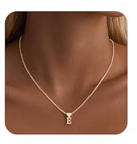 Turandoss Gold Herz Kette mit Buchstaben Damen - 14K Gold Vergoldet Herz mit Buchstaben Anhänger Kette Damen Personalisierte Geschenke für Frauen Mädchen Freundin Schmuck
