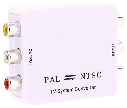PAL NTSC Formatomvandlare för DVD-spelare och TV-system | Plug And Play, Ingen Drivrutin Krävs, 1080P Upplösning, AV In- och Utgång, VCR Set-Top Box