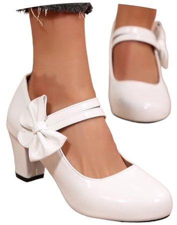 Generisch Chaussures Dirndl pour femme - Chaussures hautes élégantes - Pieds larges - Pour fête de la bière - Chaussures de mariage confortables