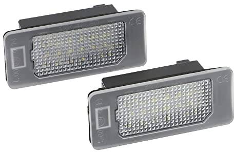 AutoStyle Set LED License Plate Lights compatible with Audi/Volkswagen/Skoda/Porsche various models