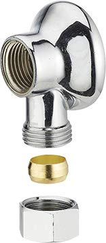 Raccord Bicone Chromé (a Visser) pour Tube Cuivre Coude Applique Murale Ø14 - Femelle 15x21 (1/2) NOYON & THIEBAULT