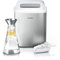 Arendo - Eiswürfelmaschine Edelstahl - Eiswürfelbereiter Edelstahl - Ice Cube Maker Maschine - Eiswürfelautomat - mit Kühlung - Eiswürfel Größen Klein, Groß - ABS - BPA frei