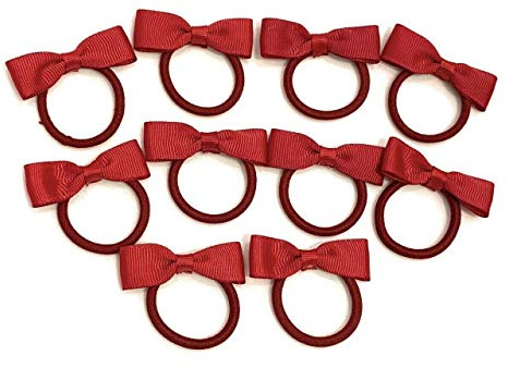 Juego de 10 bobinas de pelo escolares para niñas, gomitas para el pelo