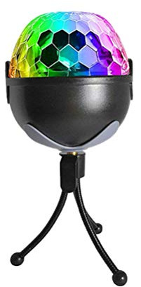 VICASKY Lumière De Projection Sphérique Led Couleur Lampe Cristal Avec Support Lumière De Décoration Pour Fête Et Scène