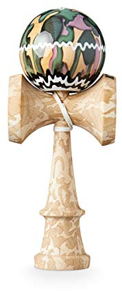 KROM Kendama Plasticity Umbra Naked - aus Holz für Anfänger und Fortgeschrittene - Geschicklichkeitsspiel für draußen und drinnen - Holzspielzeug mit Schnur und Ball - Kendama Skilltoy Kugelfangspiel