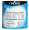 Crown Premium Pure Brilliant White Matt Breatheasy Paint 2.5L Walls & Ceilings