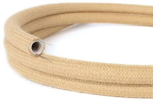 Creative-Tube, Tubo flexible con revestimiento de tela Efecto Seda Jute RN06, diámetro 20 mm