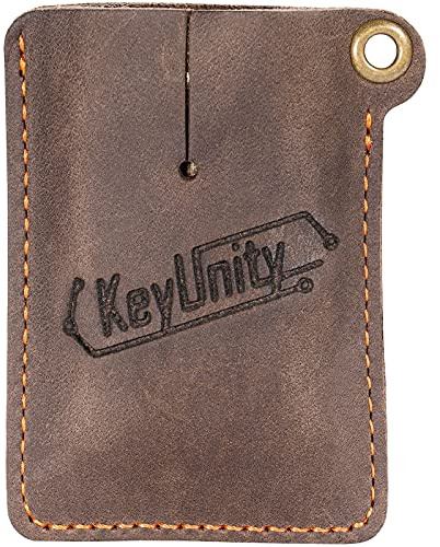 KeyUnity Handgenähte EDC Lederscheide, Kartenhüllen, Tasche Organizer Slip Beutel
