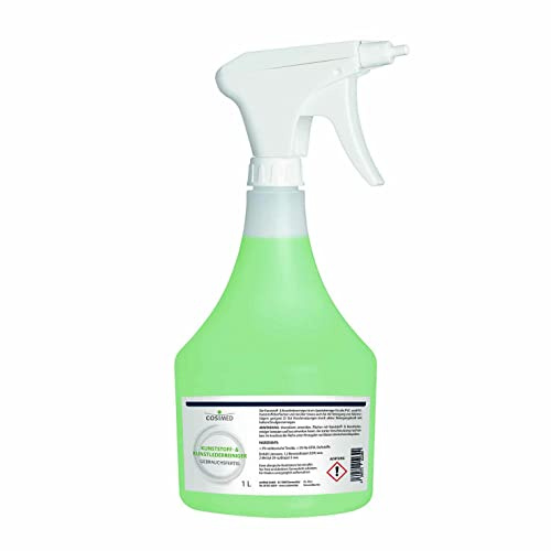 cosiMed Kunststoff- & Kunstlederreiniger | reinigt sanft & effektiv | für die regelmäßige Reinigung von Kunstleder und Kunststoffoberflächen | nichtionische Reinigungsformel (1 Liter Sprühflasche)