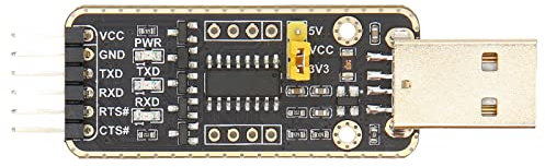 Shanrya Adaptateur USB vers UART Ttl Interface dispositif UART Matériau PCB Protection contre la surtension Adaptateur convertisseur série 6PN pour bureau