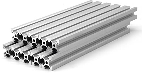 2020 Aluminium Extrusion 1000mm Silber (10Pcs/Pack) V-Slot Aluminium Profil Europäischer Standard für 3D Drucker, CNC und Laser Graviermaschine