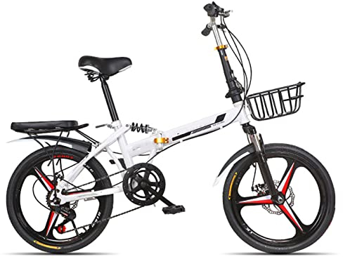 20 Zoll Aluminium Faltrad-Klapprad,Klapprad Erwachsene,Faltfahrrad-Herren-Damen 7 Gang Kettenschaltung Folding City Bike für Herren Damen Mädchen Jungen geeignet ab 160-180 cm,2