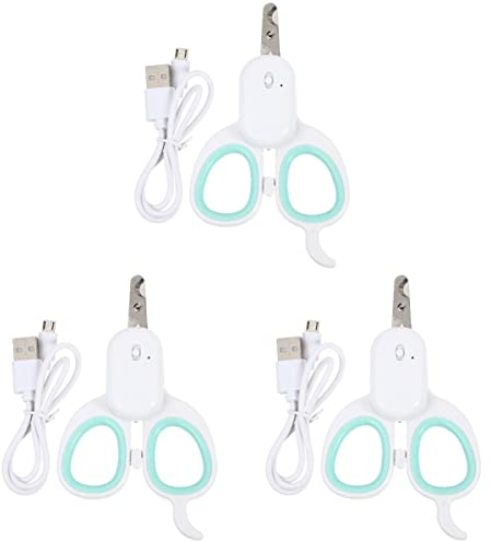 POPETPOP 3stücke Professionelle Krallenschneider Mit Ergonomischem Griff Für Präzises Trimmen Von Hunde Und Katzenkrallen USB-wiederaufladbar Für Haustiere Mit Nägeln