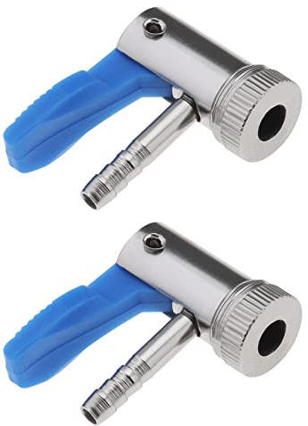 eMagTech 2 Stück 6mm Reifen Luftfutter Reifenventil Luftpumpe Clip Luftschlauch Inflator Stecker Pneumatischer Pumpenadapter für Auto Motorrad Elektrofahrzeug Fahrrad