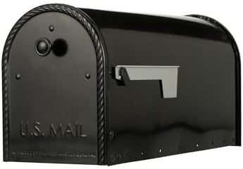 Architectural Mailboxes Edwards EM160BAM Briefkasten aus verzinktem Stahl, Kompatibilitätscode B, Schwarz, große Kapazität