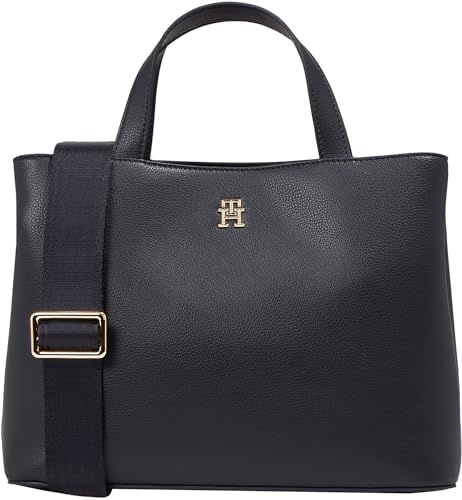 Tommy Hilfiger Damen Satchel Tasche Essential Satchel Corp Crossbody, Mehrfarbig (Space Blue), Onesize
