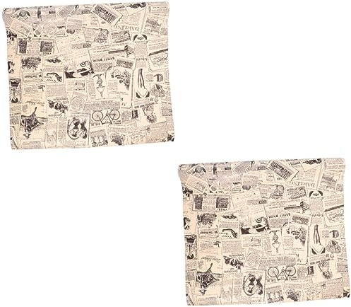 OSALADI 2rollen Vintage Selbstklebende Wandtapete Retro Zeitungsdesign Für Wohnzimmer Küche Und Badezimmer Dekorative Wandsticker Leicht Anzubringen Abnehmbar Und Vielseitig Einsetzbar