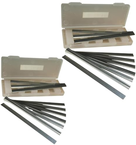 Lot de 20 lames de rabot électriques réversibles de 82 mm en acier inoxydable durable HSS pour Makita Bosch Hitachi, professionnel et bricolage du bois Convient pour outils électriques