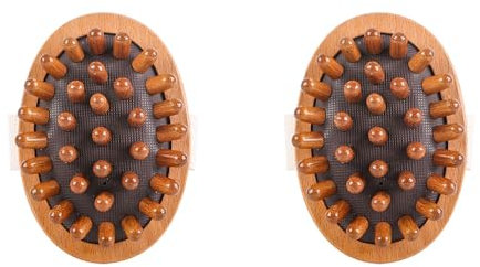 ISTOVO 2X Body Anti Cellulite Brush Soothing Wooden Essential Oil Spa-Air Cushion Meridian Massage Brush