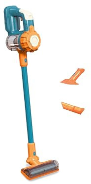 Teorema Giocattoli, Aspirapolvere Giocattolo per Bambini Funzionante con Suoni, 3 Accessori Intercambiabili e Contenitore Apribile – Gioco Educativo dai 3 Anni, Aspirapolvere senza filo 3 in 1