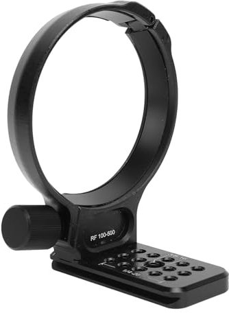 KIMISS High Duty Metal Lens Tripod Collar with 1/4in 3/8in Thread Hole & Quick Release Plate Designed for RF 100‑500mm F4.5‑7.1 L IS USM Lenses
