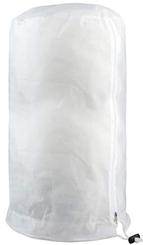 Winterschutz für Pflanzen, 80g/m² Pflanzenschutz winter mit Kordelzug, Reißverschluss, Befestigungsclips, Garden Winterschutz für kübelpflanzen,Dickes Material,Waschbar,Reißfest (200x240cm, Weiß)