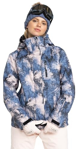 Roxy Women's Jetty Block Jacket – 10K Waterproof, Insulated Snow Jacket, PFAS-Free, Recycled Fabric, Knight, Large