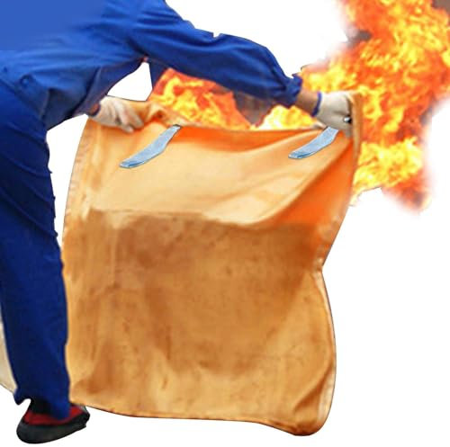 Amesor Manta ignífuga,Manta ignífuga de cocina,Manta de seguridad contra incendios | Protección de seguridad Cubierta de revestimiento de silicona Equipo de protección Supresión de llamas para