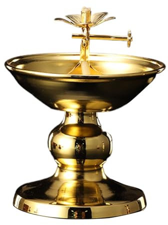 Plato De Lámpara De Aceite, Candelabro De Luz De Té, Luz De Queroseno Dorado, Lámpara De Aceite De Escritorio con Un Diseño Versátil Elegante para Salas De Té, Habitaciones Y Otros Espacios