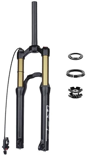 HSIRYAOHD MTB DH FedergabelMTB Air Suspension Fork 20 BMX 100mm Travel 28.6mm Threadless Straight Tube QR 9mm Remote Lockout Mountain Bike Disc Brake Front Forks