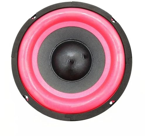 Tweeter Auto Subwoofer per Auto da 202 mm e 8 Pollici, 400 W, 4 Ohm, con Bordo in Schiuma Rossa, per Sistema Audio, woofer per Bassi modificato Fai da Te