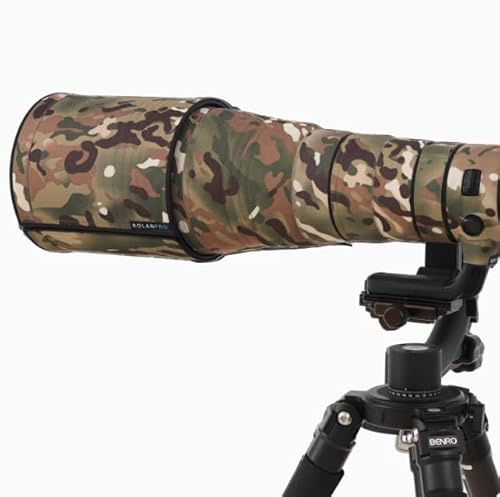 Rolanpro Copriobiettivo mimetico per Canon EF 200 mm F/2 L IS USM, impermeabile