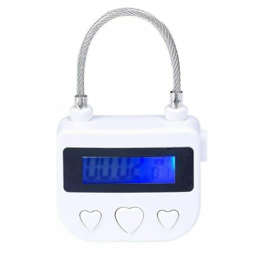 FUBESK USB Wiederaufladbares Zeitschloss mit wasserdichtem Design für Rückhaltegeräte, 99 Stunden Timer, ABS und Stahldrahtkonstruktion