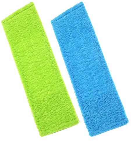 UPKOCH Lot de 2 Recharges de Lingettes en Polaire Corail Épaissie 40x12 Cm, Accessoire de Balai pour Nettoyage et Polissage des Sols, Lavables en Machine, pour Parquets et Carrelages
