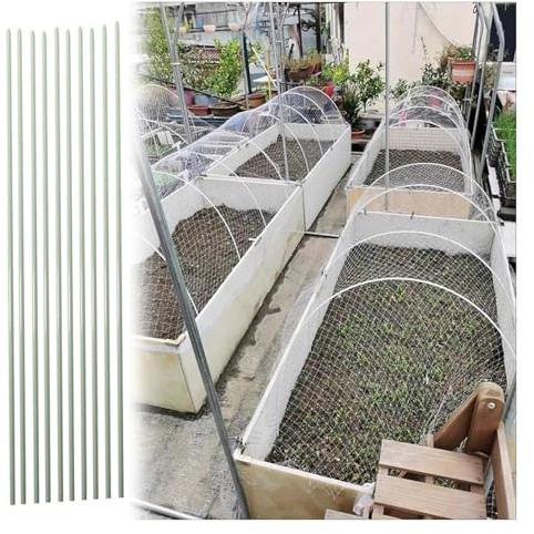 Cerchi da Giardino Cerchi Per Serra Da 100 Pezzi Per Tunnel Di Coltivazione - Archi Da Giardino Alti In Fibra Di Vetro Per Aiuole Rialzate, Supporto Per Piante E Rete Da Giardino(4mm-100cm/39.4in)