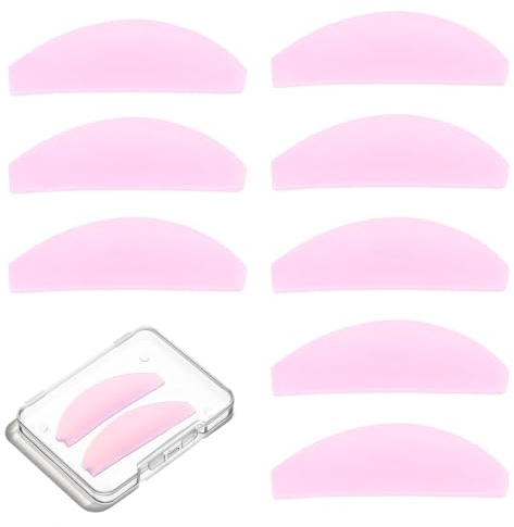 Lash Lift Shields, 8 pezzi Lash Lift Pads Coreano Lash Lifting Accessori per ciglia Lifting Ultra Sottile Pad Senza Colla Rullo per Ciglia Permanente Laminazione Salone di Laminazione Rosa