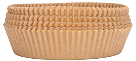 100Pcs Fryer Disposable Paper Liner Round Non Stick Oil - Absorbing 160mm Diameter - Easy Clean Cooking, Multipurpose Use for Baking, BBQ, Camping, and Oven Cooking