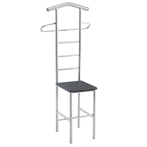 CARO-Möbel Herrendiener Stummer Diener Kleiderständer JIVO, in schwarz,121 cm, Garderobe mit Hosenbügel