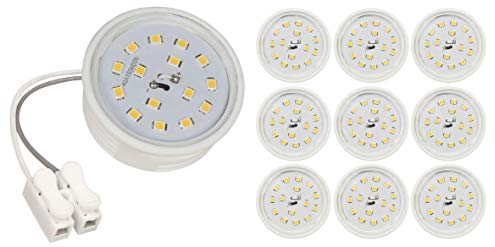 McShine - 10x LED Module | 5W | 50x23mm | warmweiß | Leuchtmittel für geringe Deckenhöhen | LED Spot 230V | 10er-Pack