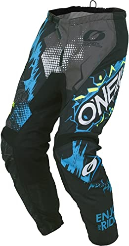 O'NEAL | Pantalon | Moto Enduro | liberté de Mouvement exceptionnelle, entièrement doublé, Rembourrage en Caoutchouc pour Plus de Protection | Pantalon Element Villain | Enfant | Blanc | Taille 22