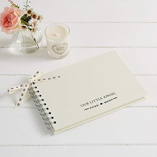 Angel & Dove Baby Verlust Memory Buch Our Little Angel '– Elfenbeinfarben Hartschalenhülle 20,3 x 15,2 cm Memory Book – Für FEHLGEBURT, totgeburt, neo-Natal Verlust