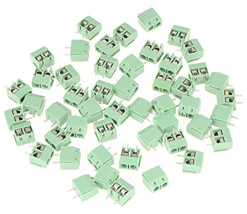 50 Teile/satz Anschlussblock-Anschluss,PCB Universal Schraubklemmenblock-Steckverbinder 2 Pin 5mm, Verbinder