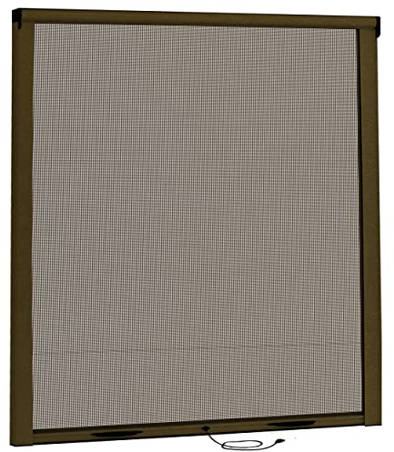 Zanzariere a Rullo per Porta Finestre Kit Fai Da Te Zanzariera Avvolgibile Riducibile In Alluminio Bianco Marrone Bronzo e Varie Misure (120x170, Bronzo)