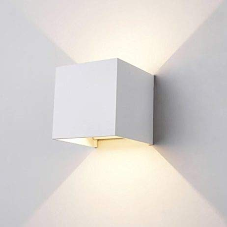 C F ORIGINAL APPLIQUE DA PARETE IN GESSO A CUBO DOPPIA EMISSIONE G9 VERNICIABILE LAMPADA IP20
