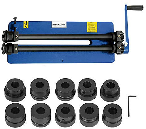 Cintreuse ronde de 18 pouces - 2 rouleaux - 460 mm - Traitement du métal - Plieuse ronde avec 6 jeux d'outils - Idéal pour les feuilles telles que les bacs de plancher de véhicule