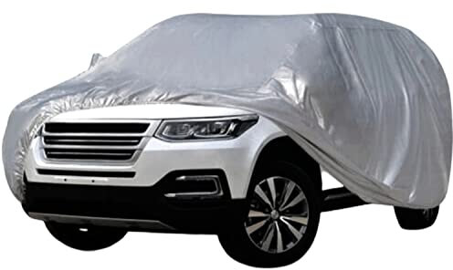 AUTOZOCO Funda para Coche Impermeable a Prueba de Polvo Anti-UV, Funda Coche Ligera, Funda Auto para Interiores con Uso polivalente, 430 cm Largo x 160 cm Ancho x 120 cm Alto, Gris, Talla M