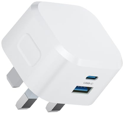 USB C Plug 20W, Apple iPhone Fast Charger Plug UK for i Phone 17/17 Air/17 Pro Max/16/16e/16 Pro Max/15 Plus/14/13/12/11/XR/XS/SE/8/7/6, Type C USBC Fast Charging for i Phone Apple Watch