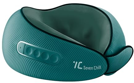 7C Nackenmassagegerät Shiatsu mit Wärme: Elektrisches Kabelloses Nackenmassagekissen, 3D Kneten Massagegerät, Ideal Wählen für Frauen Männer Grün