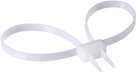 MGTECH 10 Stück Kabelbinder-Handschellen, strapazierfähiges Nylon, Polizei-Reißverschluss, Kunststoff, Strafverfolgung, Doppel-Flex-Manschetten, 69,8 cm, 113,4 kg, Weiß