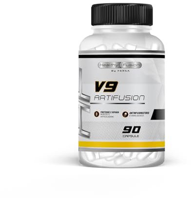 V9 Artifusion | Articolazioni + Muscoli | Azione Antinfiammatoria e Analgesica | Elimina dolori articolari e previene lesioni muscolari | Curcuma, Glucosamina, Condroitina, MSM | 90 Capsule